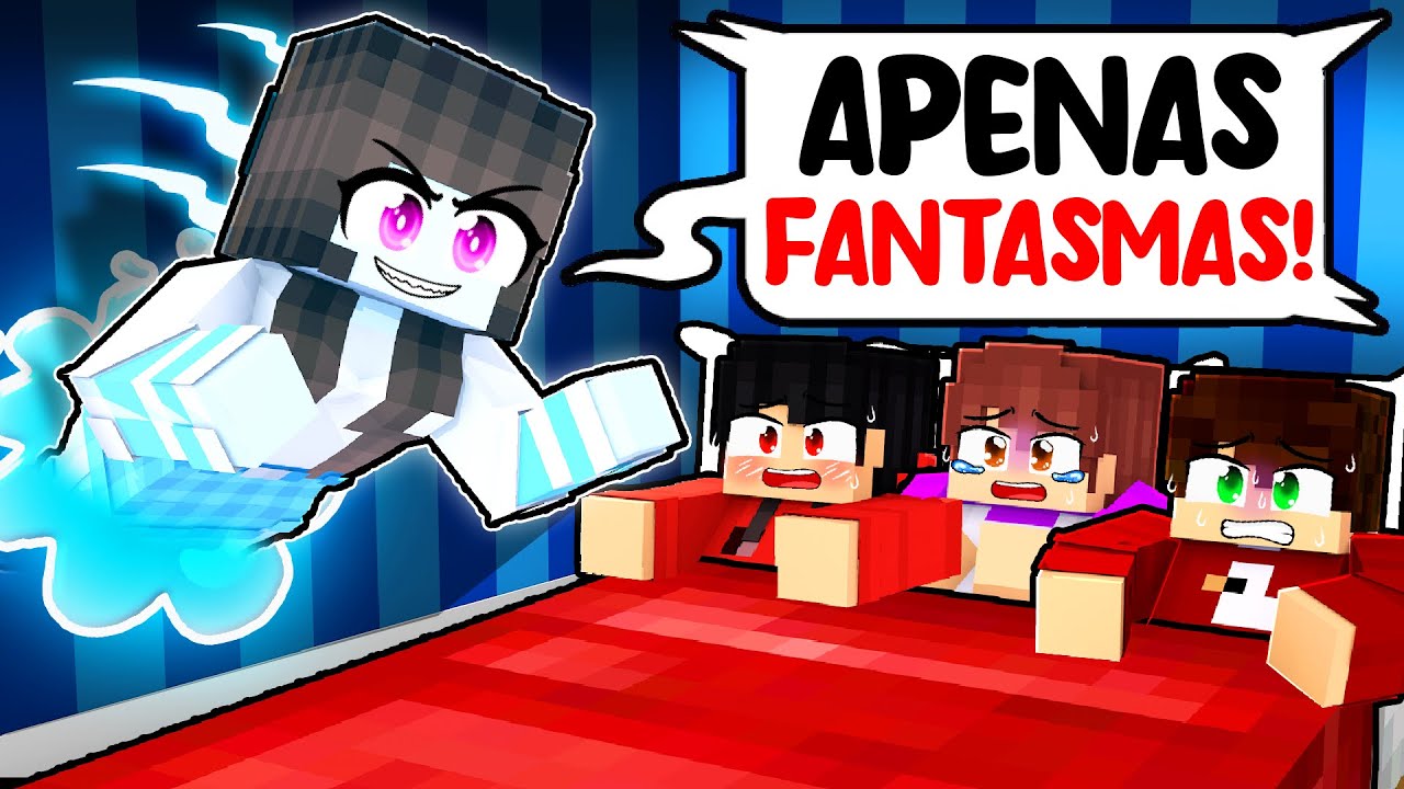 FANTASMA na FESTA DO PIJAMA de GAROTOS no Minecraft ◂Miika▸