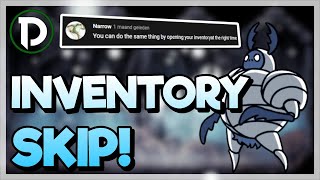 Can you scream skip White Defender by opening your inventory?  - Hollow Knight