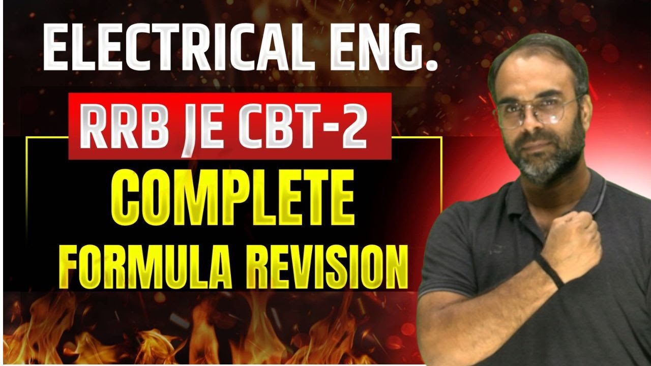 RRB JE CBT-2  | Electrical  FORMULA REVISION | Final Punch🔥🔥🔥 |  