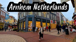 Arnhem Netherlands, city walking tour in 4k,🎄Christmas vibes