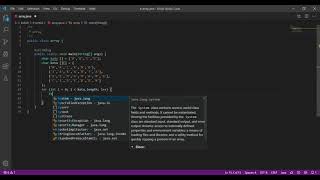 ● array java   Visual Studio Code