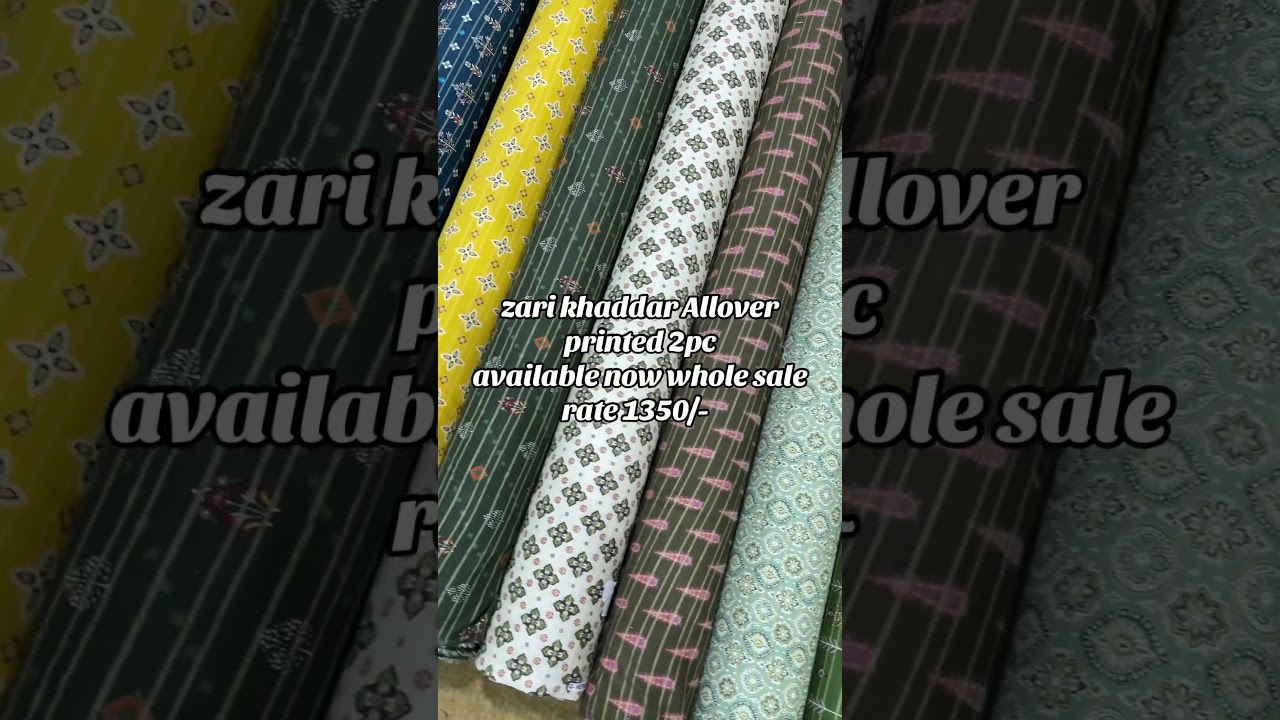 zari khaddar Allover printed 2pc