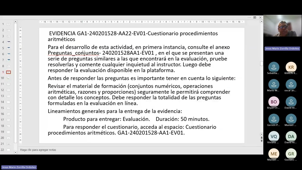 Sesión sincrónica Area Transversal Cuestionario procedimientos aritméticos 20260219 184424 Grabación