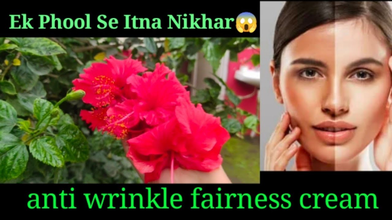 Hibiscus flower anti -wrinkle fairness cream!!Homemade fairness cream!!#gudhalphool 🌺