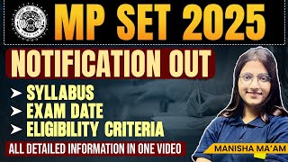 MP SET 2025 Notification Out | Syllabus, Exam Date &amp; Eligibility Explained | VedPrep Physics Academy