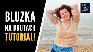 Jak zrobić bluzkę z okrągłym karczkiem na drutach? - nabieranie oczek, rzędy skrócone i dużo więcej! screenshot 1