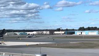 American Eagle CRJ700 exiting the Runway at Manchester-Boston Regional Airport