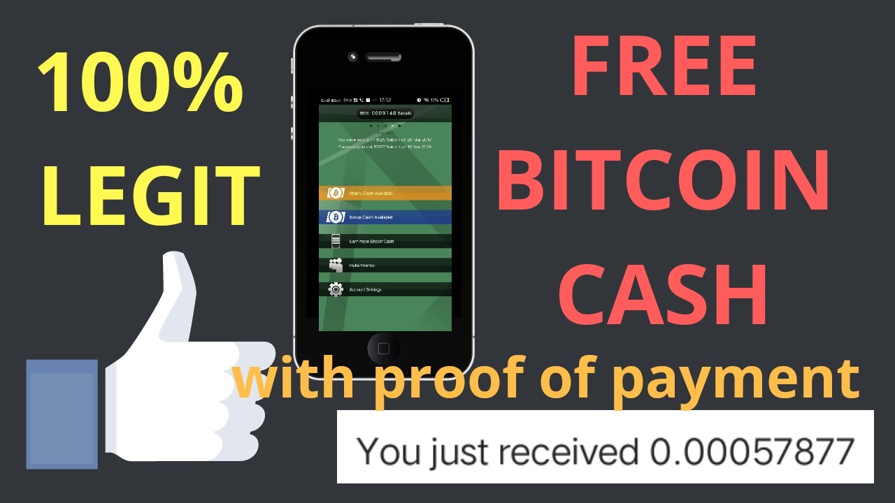 Earn Claim Free Bitcoin Cash With Proof Of Payment 2019 - 