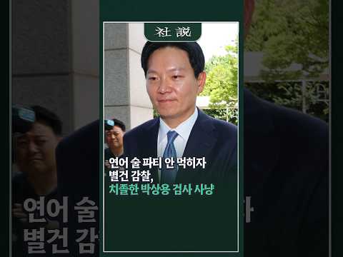 [사설] 연어 술 파티 안 먹히자 별건 감찰, 치졸한 박상용 검사 사냥 | 최원규 논설위원