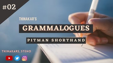 Pitman english shorthand Grammalogues ( part 2 ) | shorthand Grammalogues Teaching video