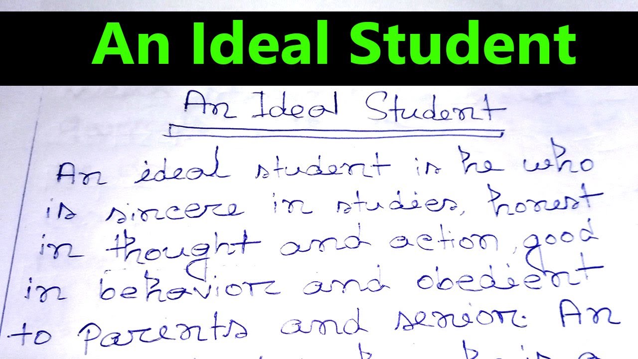 essay on an ideal student 150 words