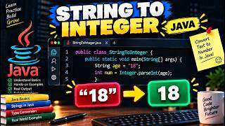 type conversion in java | Integer.parseInt() in Java | Convert String to int | Java for Beginners #8