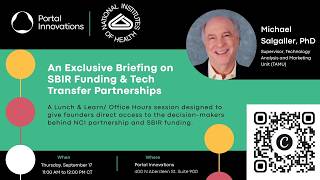 An Exclusive Briefing on SBIR Funding & Tech Transfer Partnerships