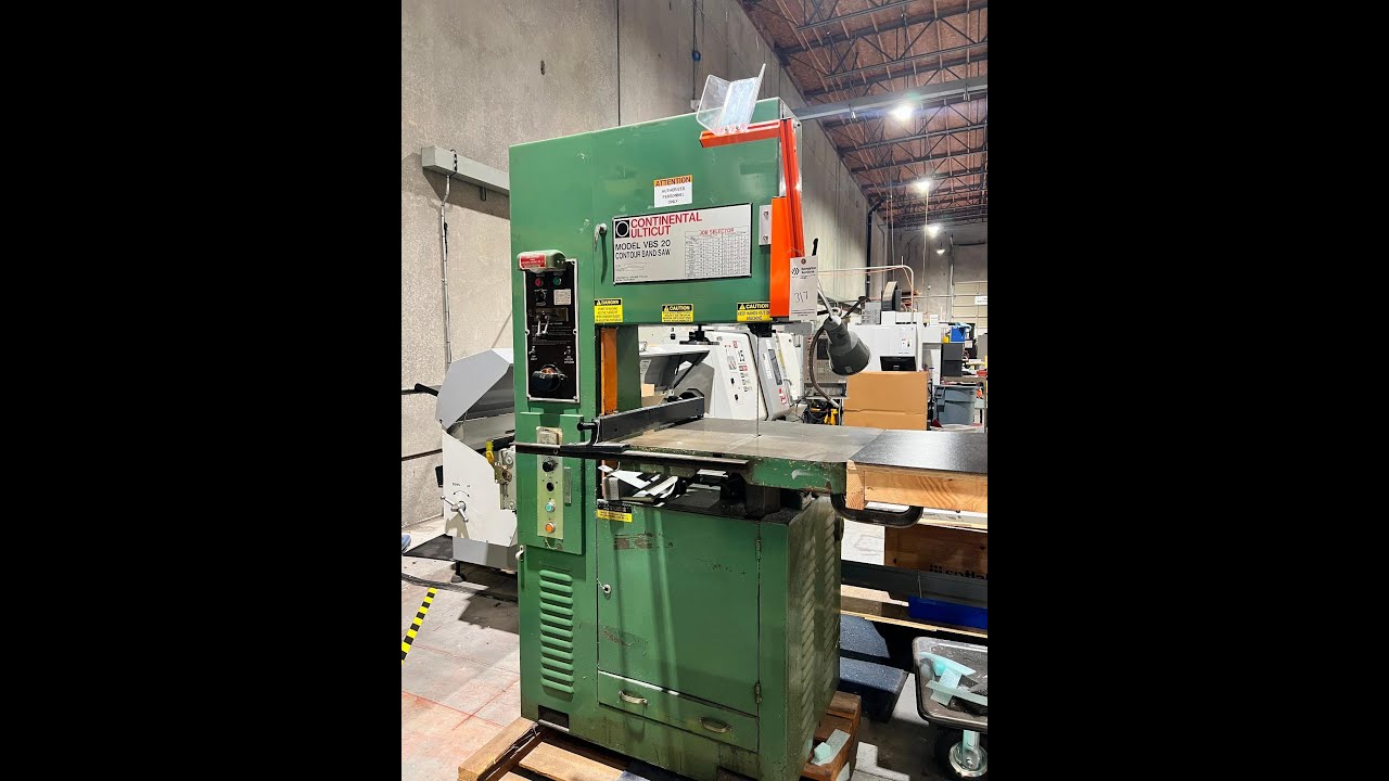 ZOE GROUP AUCTION LOT 317 - CONTINENTAL ULTICUT VBS 20 CONTOUR VERTICAL BAND SAW