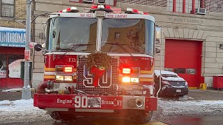FDNY Engine 90 responding to a 10-75