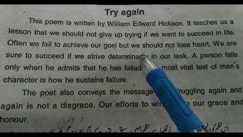 10th English Summary | Try Again | Easy...