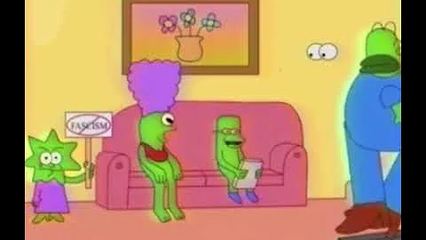 Green Simpsons In Smiling Friends Season 3 Episode 6