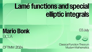 Mario Bonk, Lamé functions and special elliptic integrals