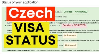 Czech Visa Status - How To Check? Easy This Way