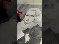 Marlene Dietrich Graphite Portrait Timelapse Drawing Process