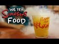 WE TRY SIMPSON'S FOOD