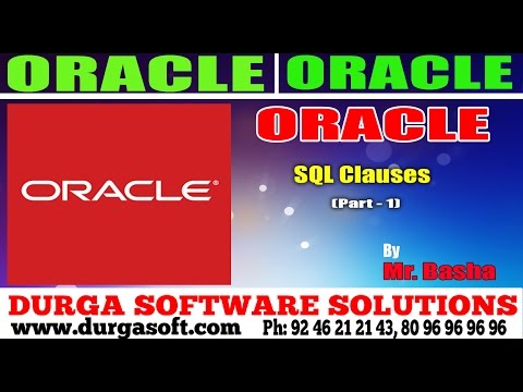 Oracle Tutorial || Oracle| Sql clauses Part - 1 by basha