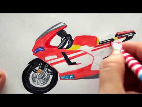 Video: Wie Zeichnet Man Ein Motorrad Mit Einem Bleistift
