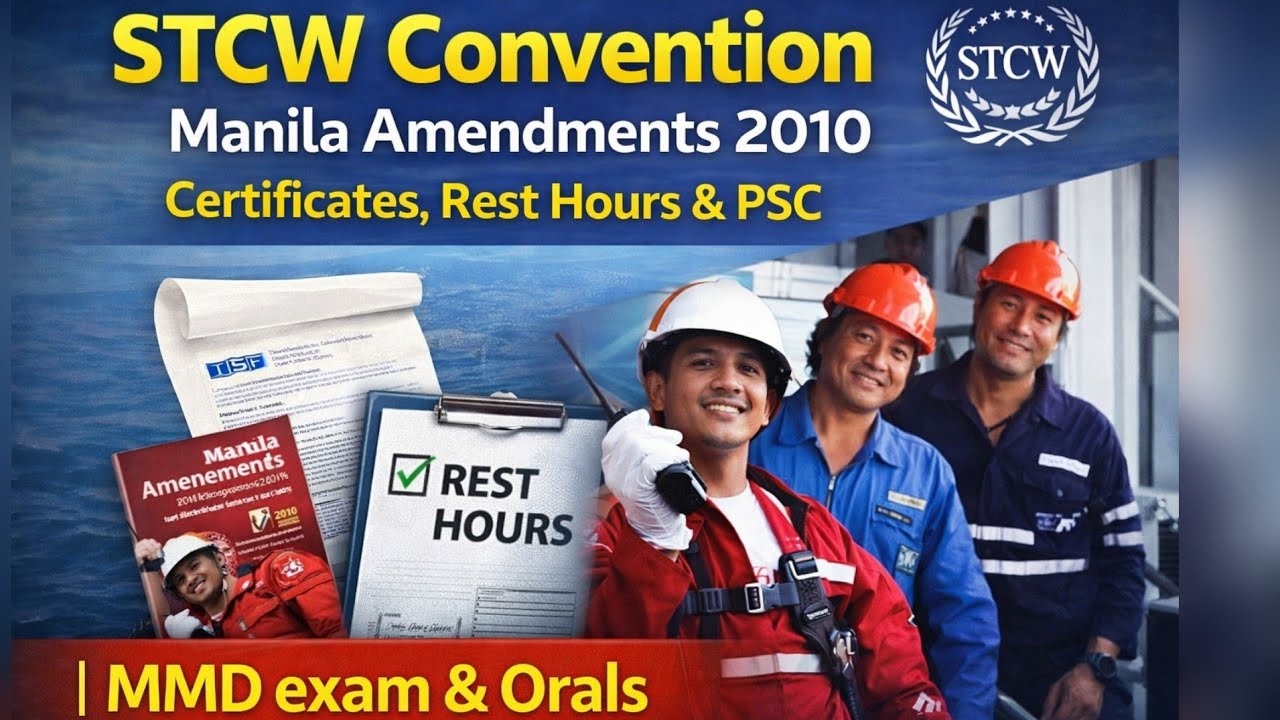 STCW Convention | Manila Amendments 2010 | Certificates, Rest Hours & PSC | MMD Orals & exam