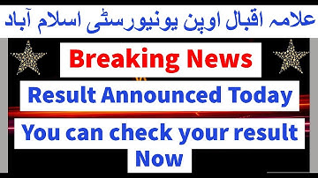 Result Detail for Semester Autumn 2019 | AIOU INFO