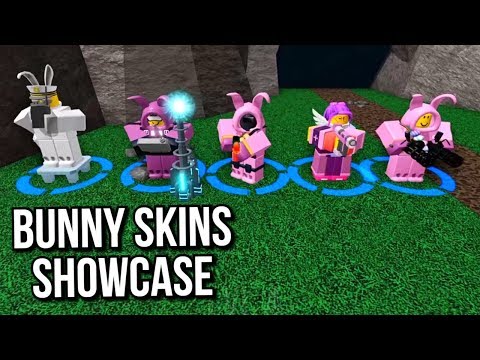 Bunny Skins Showcase Tower Defense Simulator Roblox Youtube - roblox showcase skin