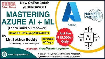 Mastering AZURE AI + ML Online Training @ DURGASOFT