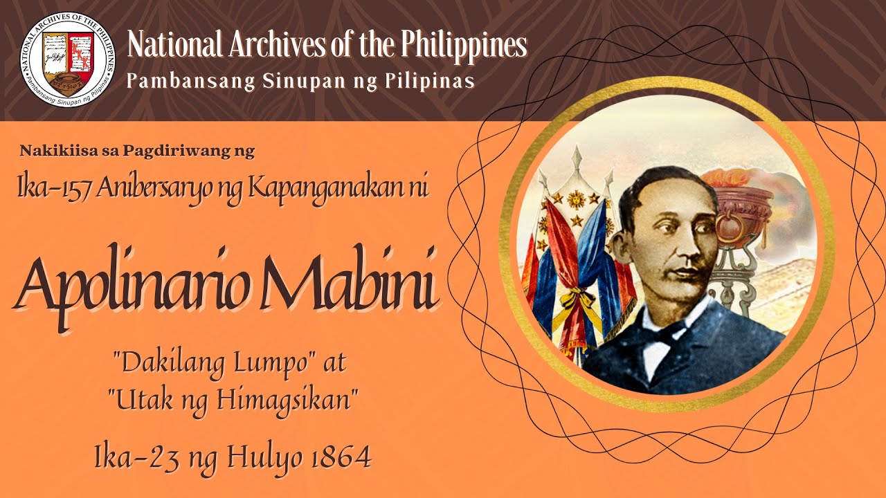 Xiao Talks:  The Apolinario Mabini Lecture for the National Archives of the Philippines