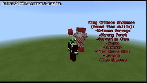 JoJo Stand Showcase MCPE/MCBE-King Crimson (named item skills)