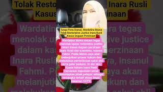 Tutup Pintu Damai, Wardatina Mawa Tolak Restorative Justice Inara Rusli Kasus Dugaan Perzinaan