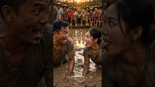 Husband vs Wife Mud Challenge! The Funniest Start Ever! 🤣 #suamiistrilucu #comedy #funny #fypシ #fyp