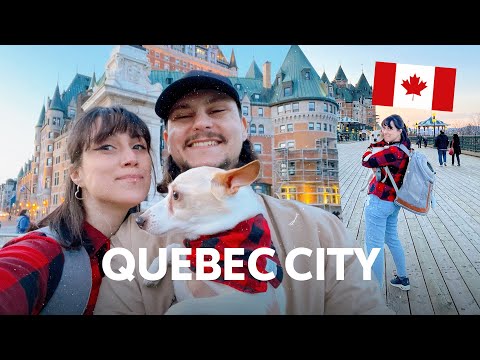 A CIDADE MAIS LINDINHA DO CANADÁ 🍁 Quebec City com o namorado e o Link 🐶 // EP12 (2023) 🇨🇦