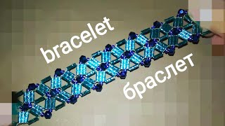 Bugle bracelet-tutorial. Браслет из стекляруса, биконусов и бисера. МК