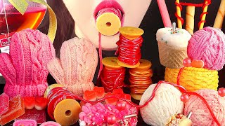 ASMR EDIBLE Yarn Marshmallow Cotton Candy Glove cake EATING SOUNDS 털실 마시멜로우 솜사탕 장갑 먹방 マシュマロ MUKBANG