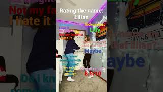 Rating The Name Lilian  No Hate