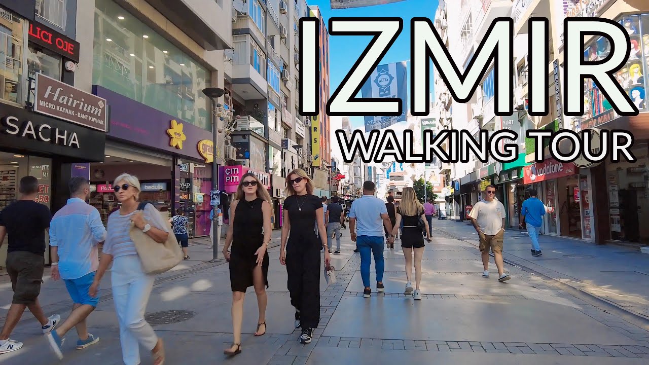 Izmir, तुर्किये | alsancak | शहर के केंद्र की सैर 4K