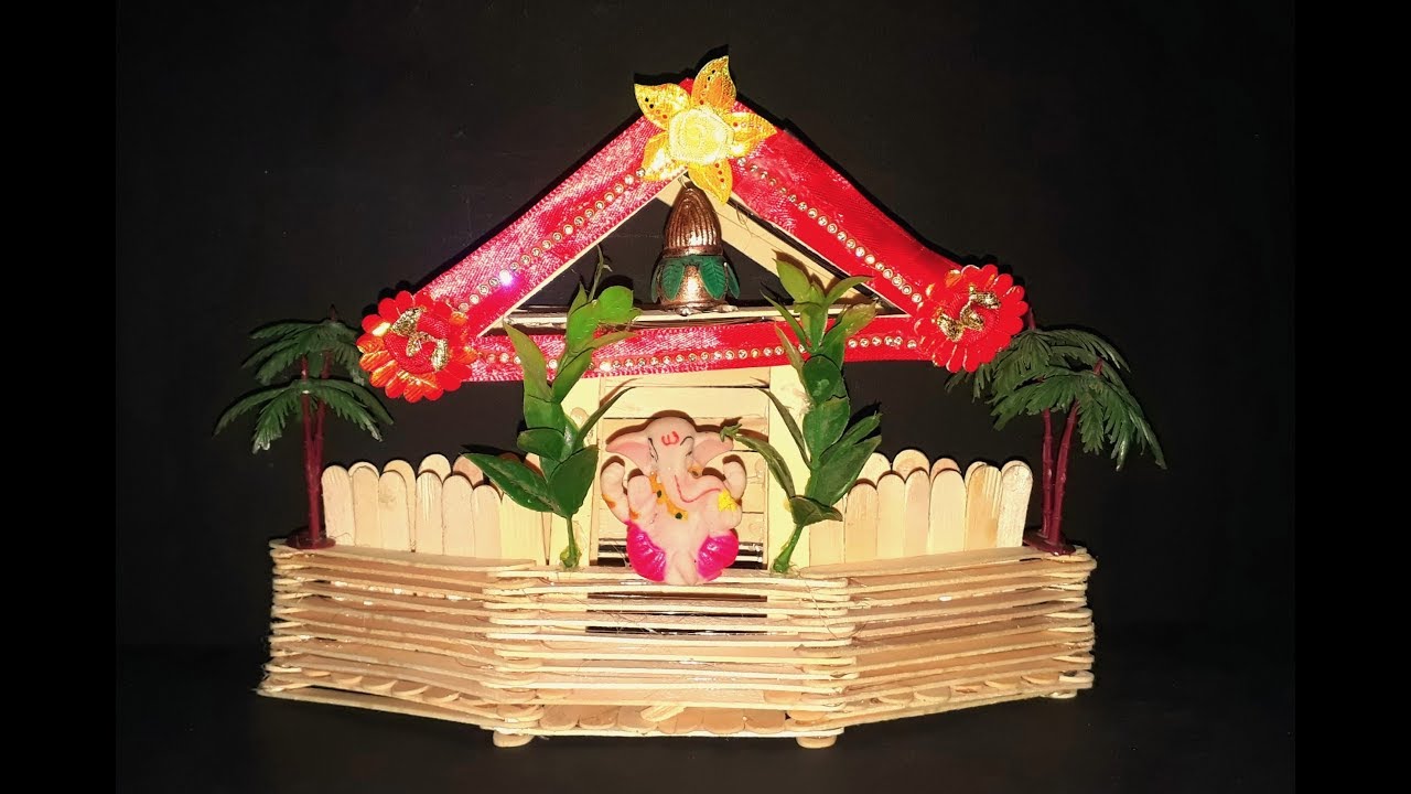 POPSTICK HUT / ICE CREAM STICK HUT / ICE CREAM STICK GANESH JI TEMPLE