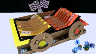 How to Make Marble Racing Game From Cardboard 2 player