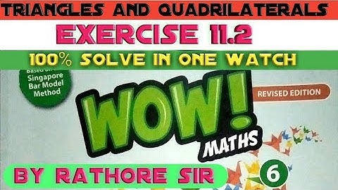 Class 6th exercise 11.2 wow maths solution