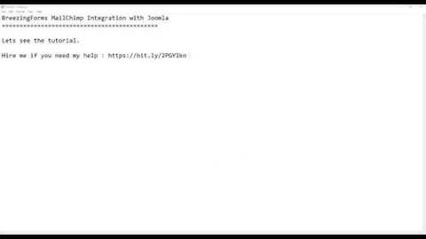BreezingForms MailChimp Integration with Joomla