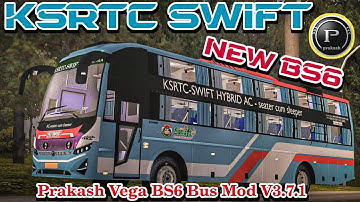 New KSRTC SWIFT Hybrid Bus Livery Prakash Vega Bus Mod Download link In Description.
