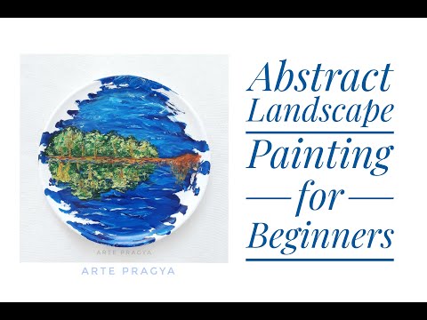 Easy Acrylic Landscape Painting using palette knife for beginners/ simple abstract painting