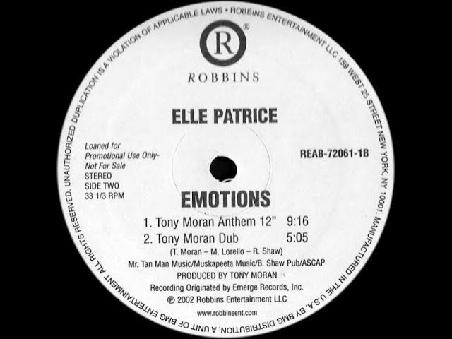 Sleduj Elle Patrice - Emotions - Tony Moran Mix. 2002. (HD). na YouTube Sleduj Elle Patrice - Emotions - Tony Moran Mix. 2002. (HD). na YouTube