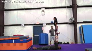 Acrobatic Gymnastics Practice Session -W- Student and Lex Peters