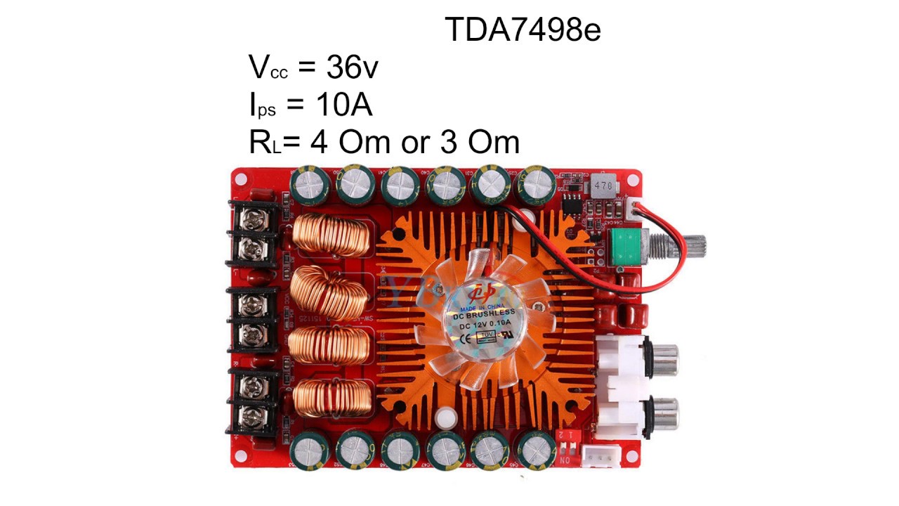 Распаковка усилителя D-класса TDA7498e - YouTube