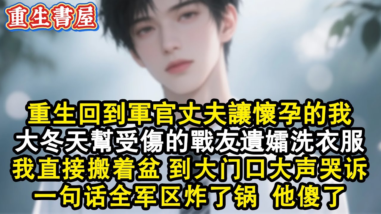 【重生爽文】重生回到軍官丈夫讓懷孕的我，大冬天幫手受傷的戰友遺孀洗衣服，我直接搬著盆到大門口大聲哭訴，一句話全軍區炸了鍋，他傻了#小說 #重生 #情感 #重生文  #完结文 #小說 #爽文 #出軌